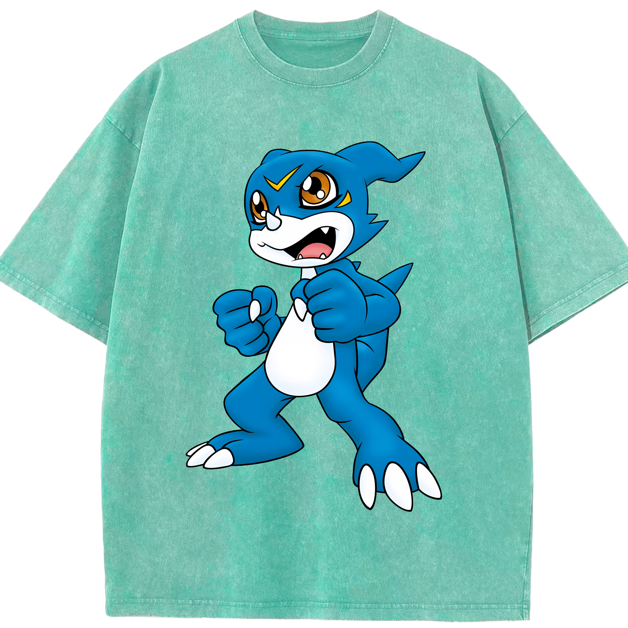 （画像用） Digimon デジタルモンスター/デジモン 綿100% ヴィンテージ風 半袖Tシャツ（フロントプリント）